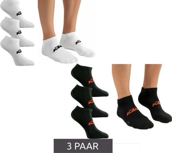 3 Paar KTM Sportsocken Sneaker-Socken mit Logo Baumwoll-Strümpfe Oeko-Tex 100 Zertifiziert KTM/1/SLCX3 Weiß oder Schwarz 3 Paar KTM Sportsocken Sneaker-Socken mit Logo Baumwoll-Strümpfe Oeko-Tex 100 Zertifiziert KTM/1/SLCX3 Weiß oder Schwarz