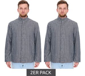 2er Sparpack Herren Übergangs-Jacke mit Hahnentritt-Muster Frühlings-Jacke 957466 Schwarz/Weiß 2er Sparpack Herren Übergangs-Jacke mit Hahnentritt-Muster Frühlings-Jacke 957466 Schwarz/Weiß