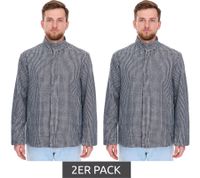 2er Sparpack Herren Übergangs-Jacke mit Hahnentritt-Muster Frühlings-Jacke 957466 Schwarz/Weiß 2er Sparpack Herren Übergangs-Jacke mit Hahnentritt-Muster Frühlings-Jacke 957466 Schwarz/Weiß