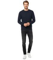 Maglione da uomo JACK & JONES JJEATLAS in maglia con design strutturato, in cotone, girocollo, 12212816, beige o blu scuro Maglione da uomo JACK & JONES JJEATLAS in maglia con design strutturato, in cotone, girocollo, 12212816, beige o blu scuro