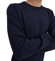 Maglione da uomo JACK & JONES JJEATLAS in maglia con design strutturato, in cotone, girocollo, 12212816, beige o blu scuro Maglione da uomo JACK & JONES JJEATLAS in maglia con design strutturato, in cotone, girocollo, 12212816, beige o blu scuro