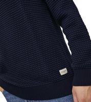 Maglione da uomo JACK & JONES JJEATLAS in maglia con design strutturato, in cotone, girocollo, 12212816, beige o blu scuro Maglione da uomo JACK & JONES JJEATLAS in maglia con design strutturato, in cotone, girocollo, 12212816, beige o blu scuro