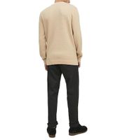Maglione da uomo JACK & JONES JJEATLAS in maglia con design strutturato, in cotone, girocollo, 12212816, beige o blu scuro Maglione da uomo JACK & JONES JJEATLAS in maglia con design strutturato, in cotone, girocollo, 12212816, beige o blu scuro