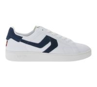 LEVI'S Swift Men's Casual Sneakers Made of Genuine Leather with a Leather Overlay Look, Lace-Up Shoes 235658-846N White/Navy
