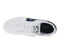 LEVI'S Swift Men's Casual Sneakers Made of Genuine Leather with a Leather Overlay Look, Lace-Up Shoes 235658-846N White/Navy