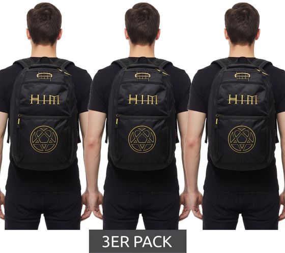 Mochila HIM Rock Band (Paquete de 3) con detalles grandes BP103946HIM Negro/Amarillo Mochila HIM Rock Band (Paquete de 3) con detalles grandes BP103946HIM Negro/Amarillo