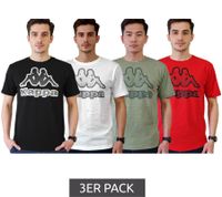 Camiseta Kappa de algodón para hombre (pack de 3), cuello redondo, manga corta y certificación Oeko-Tex 100. Referencia 7085/8191. Color: negro, verde, blanco o rojo. Camiseta Kappa de algodón para hombre (pack de 3), cuello redondo, manga corta y certificación Oeko-Tex 100. Referencia 7085/8191. Color: negro, verde, blanco o rojo.