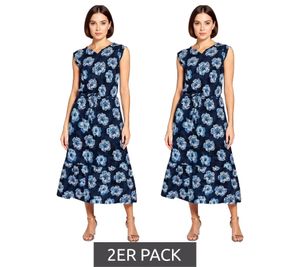 BOYSEN'S Women's Maxi Dress with All-Over Floral Print, Sleeveless Jersey Dress, 95560104, Dark Blue, 2-Pack BOYSEN'S Women's Maxi Dress with All-Over Floral Print, Sleeveless Jersey Dress, 95560104, Dark Blue, 2-Pack