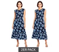 BOYSEN'S Women's Maxi Dress with All-Over Floral Print, Sleeveless Jersey Dress, 95560104, Dark Blue, 2-Pack BOYSEN'S Women's Maxi Dress with All-Over Floral Print, Sleeveless Jersey Dress, 95560104, Dark Blue, 2-Pack