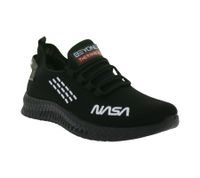 BEYOND THE RAINBOW Casual Sneakers with NASA Lettering, Everyday Shoes, Black or White BEYOND THE RAINBOW Casual Sneakers with NASA Lettering, Everyday Shoes, Black or White