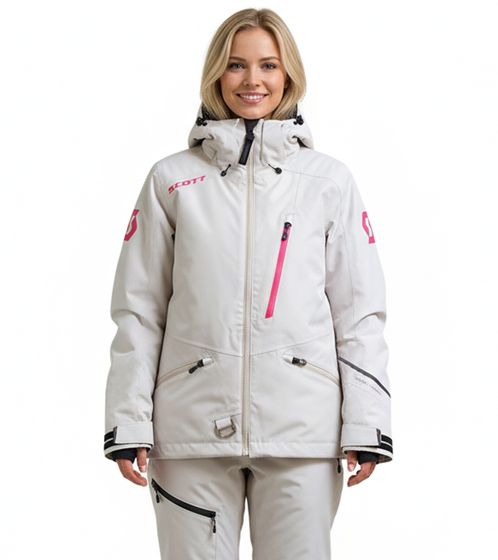 SCOTT Intake Dryo Women's Ski Jacket, Snowmobile Jacket, Wind and Waterproof Ski Jacket with DRYOsphere Membrane 285597 7632 Cream-White