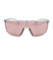 Lunettes de soleil Adidas Sport pour homme avec verres roses, pour le jogging, protection UVA et UVB, filtre catégorie 1, lunettes de course SP0004 0027S Transparent
