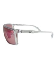 Lunettes de soleil Adidas Sport pour homme avec verres roses, pour le jogging, protection UVA et UVB, filtre catégorie 1, lunettes de course SP0004 0027S Transparent