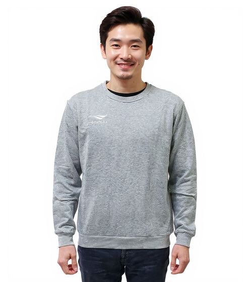 PENALTY Era Roundneck Co Men's Cotton Sweater with Logo Embroidery, Everyday Sweater, 354510-8000, Heather Gray PENALTY Era Roundneck Co Men's Cotton Sweater with Logo Embroidery, Everyday Sweater, 354510-8000, Heather Gray