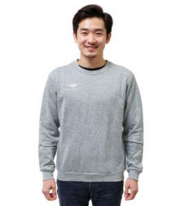 PENALTY Era Roundneck Co Men's Cotton Sweater with Logo Embroidery, Everyday Sweater, 354510-8000, Heather Gray