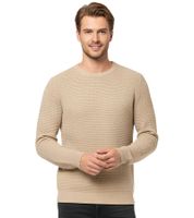 Confezione da 3 maglioni da uomo JACK & JONES JJEATLAS in maglia con design strutturato, girocollo in cotone, 12212816 Beige o Blu Scuro Confezione da 3 maglioni da uomo JACK & JONES JJEATLAS in maglia con design strutturato, girocollo in cotone, 12212816 Beige o Blu Scuro