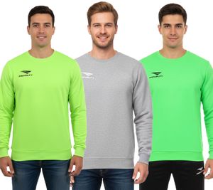 Sweat d'entraînement à col rond PENALTY Era pour homme avec logo imprimé, pull de sport 354502, jaune fluo, gris ou vert fluo Sweat d'entraînement à col rond PENALTY Era pour homme avec logo imprimé, pull de sport 354502, jaune fluo, gris ou vert fluo