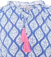 ZWILLINGSHERZ Women's Cotton Summer Blouse with Oval Vine Pattern 33246 Orange/Pink or Blue/White/Pink ZWILLINGSHERZ Women's Cotton Summer Blouse with Oval Vine Pattern 33246 Orange/Pink or Blue/White/Pink