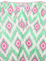 ZWILLINGSHERZ Women's Summer Blouse with Eye-Catching Pattern, Cotton Long-Sleeve Shirt 33227 White/Orange/Pink or White/Green/Pink ZWILLINGSHERZ Women's Summer Blouse with Eye-Catching Pattern, Cotton Long-Sleeve Shirt 33227 White/Orange/Pink or White/Green/Pink