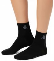3 Paar Kappa Low Cut-Socken Baumwoll-Strümpfe mit Logo Alltags-Socken 304M5N0 Weiß oder Schwarz 3 Paar Kappa Low Cut-Socken Baumwoll-Strümpfe mit Logo Alltags-Socken 304M5N0 Weiß oder Schwarz