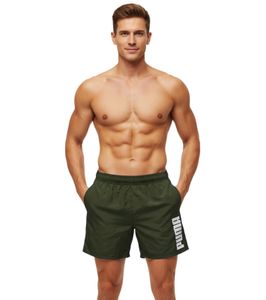 Pantaloncini da bagno da uomo Puma con tasche, pantaloncini estivi, costumi da bagno eleganti 100004862 007 verde foresta Pantaloncini da bagno da uomo Puma con tasche, pantaloncini estivi, costumi da bagno eleganti 100004862 007 verde foresta