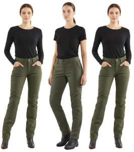 DAINESE Lady Tex Women's Motorcycle Pants with Pro-Shape 2.0 Protectors Motorcycle Jeans Motorcycle Chino Motorsport Pants 202755 Olive Green in Casual Slim, Casual Regular, or Chino Style
