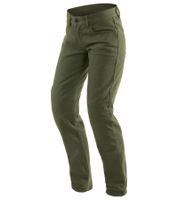 DAINESE Lady Tex Women's Motorcycle Pants with Pro-Shape 2.0 Protectors Motorcycle Jeans Motorcycle Chino Motorsport Pants 202755 Olive Green in Casual Slim, Casual Regular, or Chino Style
