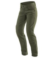 DAINESE Lady Tex Women's Motorcycle Pants with Pro-Shape 2.0 Protectors Motorcycle Jeans Motorcycle Chino Motorsport Pants 202755 Olive Green in Casual Slim, Casual Regular, or Chino Style