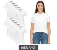 Lot de 10 polos femme ELEVATE Helios, coton piqué, 180 g/m², blanc (réf. 3810701) Lot de 10 polos femme ELEVATE Helios, coton piqué, 180 g/m², blanc (réf. 3810701)