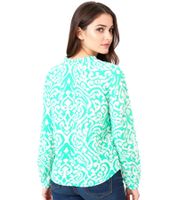Blusa estiva da donna ZWILLINGSHERZ Ornaments, tunica con nappe 33223, disponibile in rosa, verde o blu