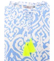 Blusa estiva da donna ZWILLINGSHERZ Ornaments, tunica con nappe 33223, disponibile in rosa, verde o blu