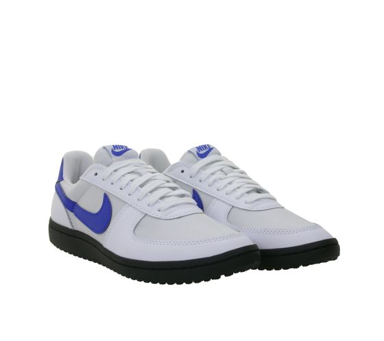NIKE Field General ´82 Herren Low-Top-Sneaker Damen Retro Turnschuhe mit Echtleder FQ8762 106 Weiß/Grau/Blau