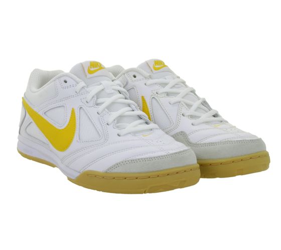 NIKE Gato Men's Low-Top Sneakers, Women's Retro Sneakers with Genuine Leather, Indoor Shoes HQ6019 101 White/Yellow