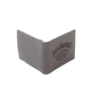 3er Sparpack Jack Daniel's Portmonnaie mit Logo Schriftzug Leder-Geldbeutel Grau/Schwarz 