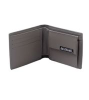 3er Sparpack Jack Daniel's Portmonnaie mit Logo Schriftzug Leder-Geldbeutel Grau/Schwarz 