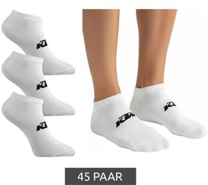 45 Pairs of KTM Sports Socks, Sneaker Socks with Logo, Cotton Socks, Oeko-Tex 100 Certified, KTM/1/SLCX3/BL White