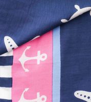 ZWILLINGSHERZ Vierecks-Tuch mit Ankern und Moin Moin Schriftzug Mode-Tuch 3016Q Pink/Orange, Pink/Blau oder Blau/Pink