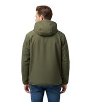 Veste Softshell Respirante NAPAPIJRI A-Biois pour Homme, Veste de Transition avec Capuche NP0A88TNG0A1 Vert Kaki