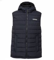NAPAPIJRI A-Gesar V Herren Stepp-Weste wattierte Puffer-Weste mit seitlichen Eingriffstaschen NP0A88U41761 Navy-Blau