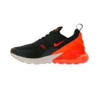 NIKE Air Max 270 Herren Sneaker Mesh-Turnschuhe mit Air-Dämpfung Retro-Sneaker AH8050-030 Schwarz/Weiß/Orange