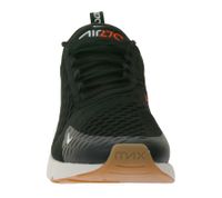 NIKE Air Max 270 Herren Sneaker Mesh-Turnschuhe mit Air-Dämpfung Retro-Sneaker AH8050-030 Schwarz/Weiß/Orange