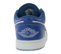 NIKE Air Jordan 1 Low Herren Sneaker mit dämpfender Zwischensohle Echtleder-Schuhe FN5214-141 Blau/Weiß