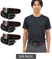 3-Pack Slipknot Belts from the Metal Band for Men or Women, One Size, 100cm Adjustable Casual Belt, Value Pack BT111166SLP4 Black