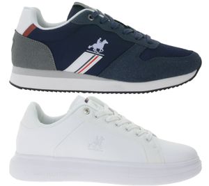 U.S. Grand Polo Sneaker Damen Schnür-Schuhe Herren Freizeit-Schuhe GPM51 Navy-Blau oder Weiß