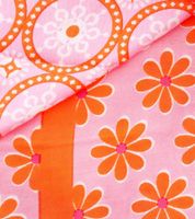 ZWILLINGSHERZ Vierecks-Tuch mit Blumen und Ornamenten Mode-Tuch 3016Q Türkis/Pink/Bunt, Orange/Pink oder Orange/Bunt