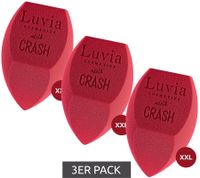 Lot de 3 éponges cosmétiques vegan Luvia et Crash by Luisa Crashion XXL (rose)