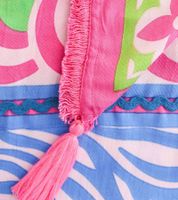 ZWILLINGSHERZ Vierecks-Tuch mit Animal-Print, Blumen und Ornamenten Mode-Tuch 3016Q-0609 Pink/Blau/Grün oder Blau/Pink/Bunt