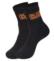 15 Pairs of BLACK+DECKER Men's Work Socks with Cushion Terry Cotton Socks, OEKO-TEX Standard 100 Certified, BX/OBII/1/TEKE, Anthracite/Black