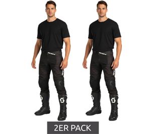 2-Pack SCOTT X-Plore Swap Men's Motocross Pants Motorsport Clothing with Extended Knee Area 292379 1007 Black