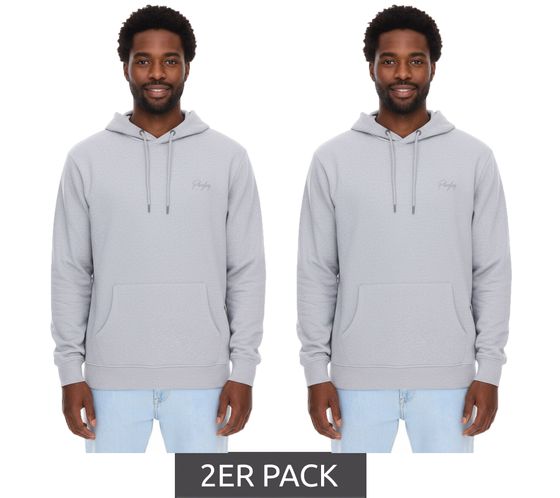 Pack de 2 sudaderas con capucha de manga larga PLAYBOY para hombre, color gris